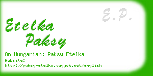 etelka paksy business card